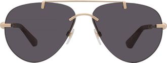 Burberry Dark Grey Pilot Ladies Sunglasses BE3151 110987 60