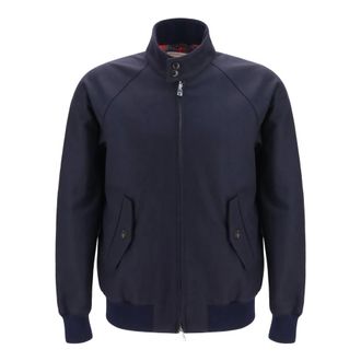 Baracuta G9 Melton Jas - Heren - Jassen - Blauw - Maat: 2XL Katoen
