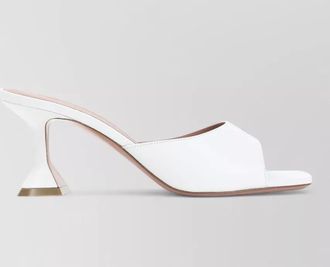 Amina Muaddi leather open-toe mules
