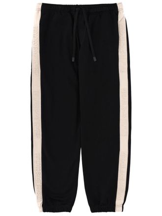 Versace Jeans Couture Black Beige Side Stripes Cotton Sweatpants