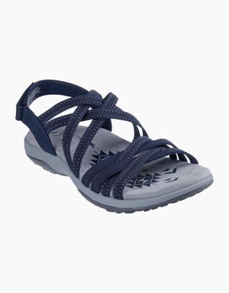 Skechers Womens Skechers Reggae Slim - Summer Getaway Polyester Womens Navy Sandals - Size: 5
