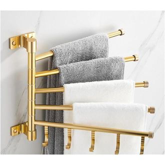 OEM Toallero Giratorio Para Ba&ntilde;o, Barras Giratorias Doradas Para Toallas, Tendederos De Ropa Montados En La Pared, Barra Giratoria Para Toallas, Toallero 