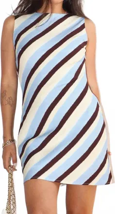 Bailey Rose The Venice Mini Dress In Blue