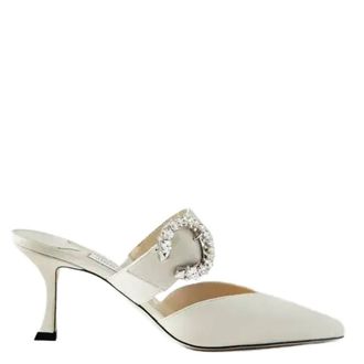 Jimmy Choo London Marta 70 Nappa Heeled Mules, Brand Size 34.5 ( US Size 4.5 )