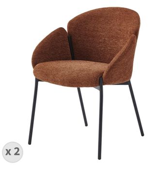 Moloo Silla de tela terracota (x2)