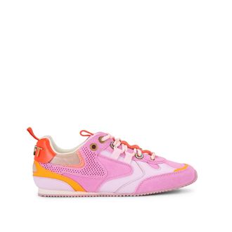 Kurt Geiger Womens Suede Slim Runner Sneakers - Pink