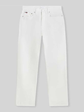 Tommy Hilfiger Straight Fit Jeans aus reiner Baumwolle im 5-Pocket-Design in Weiss, Gr&ouml;&szlig;e 31/32