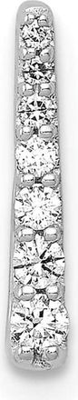 Diamond2Deal 14k White Gold 1/10 carat Diamond Fancy Chain Slide