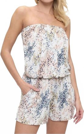 Ariella Pockets Tube Romper In Multi