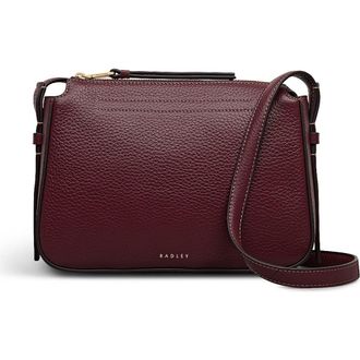 Radley London Oak Street Small Ziptop Crossbody Bag in Dark Cherry at Nordstrom