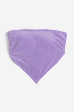 H&M Wattiertes Bandeau-Bikinitop - Purple