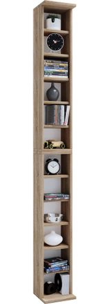 ebuy24 Ebuy24 - Estante De Madera Vcm De Pie Gabinete De Cd De Ahorro De Espacio Para 204 Cd O 72 Dvds Dimensiones: 180 X An. 21 X T. 20 Cm Estante De Dvd El