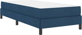 vidaXL Cama Tipo Box Spring Con Colch&oacute;n Azul 100 X 200 Cm Tela Vidaxl