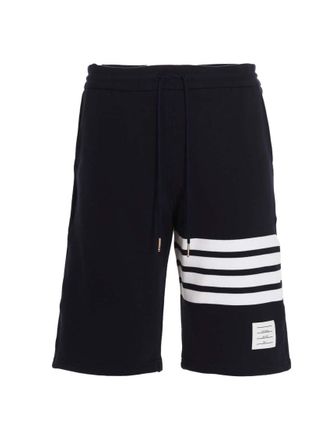 Thom Browne Navy Blue Stripes Shorts