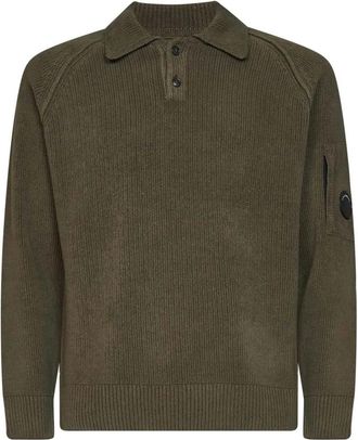 C.P. Company Mkn 198A005558G683 - Heren - Ronde hals truien - Groen - M - Katoen - Truien & Vesten