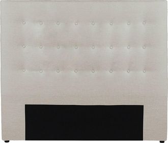 Vente-Unique Cabecero capiton&eacute; 180 cm - Tela - Beige - FRANCESCO