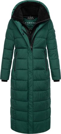 Marikoo dames gewatteerde mantel Pakoraa met afneembare teddy kraag