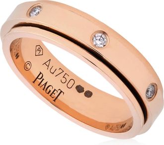 Piaget Possession 18k Rose Gold.13 CT Rose Gold Diamond Ring, Size 50