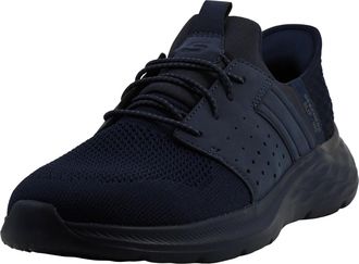 Skechers Mens Garner-Newick 210803 Low Profile Bungee Lace Slip-Ins, Navy, 9.5 UK