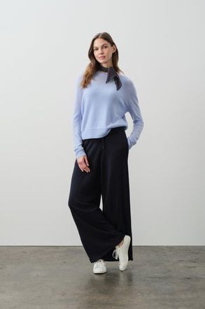 Naked Cashmere Rafaela Trompe Loeil Cashmere Crewneck in Cornflower at Nordstrom, Size X-Small