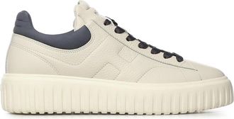 Hogan H-Stripes Sneakers - Heren - Sneakers - Beige - 44 EU - Leer - Schoenen