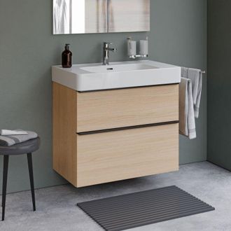 Duravit Duravit - Conjunto De Mueble De Ba&ntilde;o Con Lavabo De Mdf Y Cer&aacute;mica 80x72x48cm - Roble Natural - Sun Roble Natural