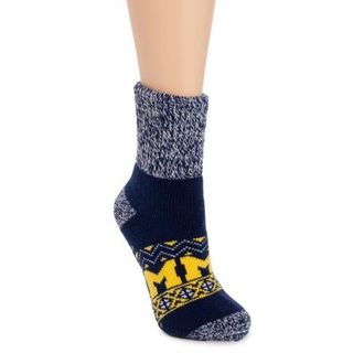 Muk Luks Gameday Unixex Short Heat Retainer Socks in Michigan at Nordstrom
