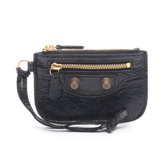 Balenciaga Black Leather Coin Purse/Coin Case (Pre-Owned)