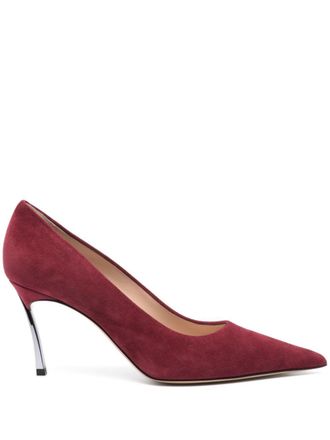 Casadei 85mm suede pumps - Red