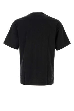 Burberry Mens Black Cotton T-Shirt Exterior