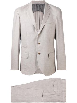 Brunello Cucinelli two-piece suit - men - Wool/Cupro/Silk/Linen/Flax - 50 - Neutrals