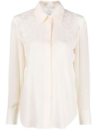 Chloé Camicia con dettaglio guipure - Toni neutri