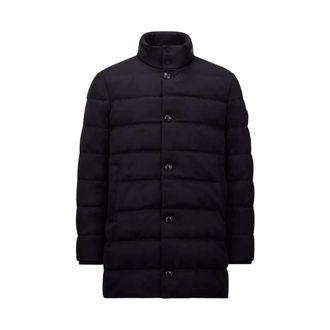 Moncler Sophisticated Wool Coat with Hidden Hood