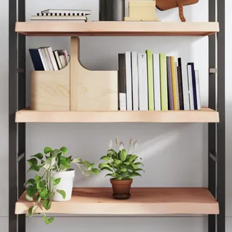 vidaXL Vidaxl - Estante De Pared Madera Maciza Roble Sin Tratar 80x50x(2-6) Cm