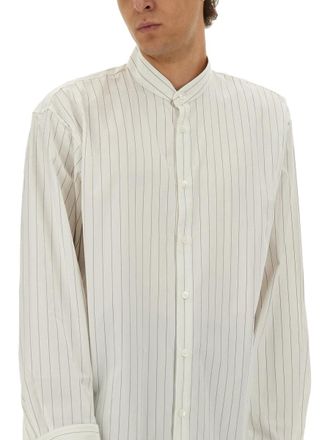 Dries Van Noten Striped Cotton Shirt - White