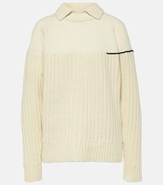 Victoria Beckham Double-collar wool sweater