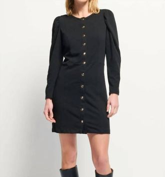 Nation Ltd Rae Placket Front Dress In Black