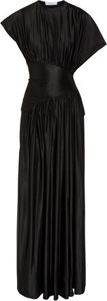 Paco Rabanne Gathered Stretch-jersey Gown - Black - 38 (UK10 / S)