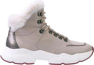 H&ouml;gl Luis Booties - Dames - Winterlaarzen - Beige - 37 EU - Leer - Schoenen
