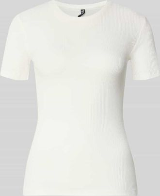 Pieces Slim Fit T-Shirt aus Baumwoll-Mix Modell RUKA in Weiss, Gr&ouml;&szlig;e XL