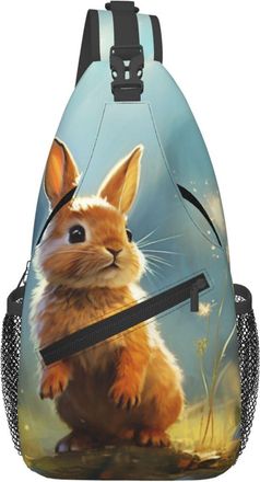 Generic Little Bunny In The Thicket Crossbody Bag Adjustable Sling Bag Trendy Crossbody Bags For Women Workout Casual