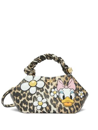 Ganni x Disney leopard-print tote bag - women - Calf Leather - One Size - Brown