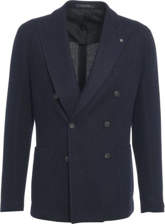 Tagliatore Herenkleding Blazer Blu Aw 25 - Heren - Blazers - Blauw - 2XL - Jassen