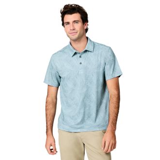 Free Country Mens SunFree UPF Printed Polo Shirt
