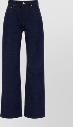 Ami wide-leg denim trousers five pocket style