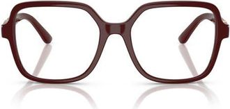 Dolce & Gabbana 53mm Square Optical Glasses in Bordeaux at Nordstrom