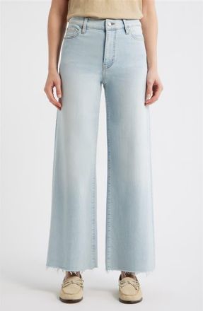 Frame Denim Le Slim Raw Hem Palazzo Jeans in Preen Raw After at Nordstrom, Size 30