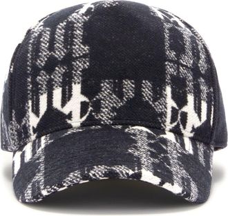 Palm Angels monogram-jacquard baseball cap - men - Cotton/Cotton - One Size - Black