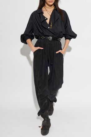 Isabel Marant Falcona Trousers, Womens, Black