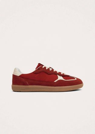 Alohas Womens Rife Sheen Leather Sneakers In Red